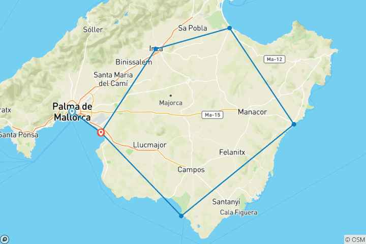 Carte du circuit L'œil de bœuf de Majorque