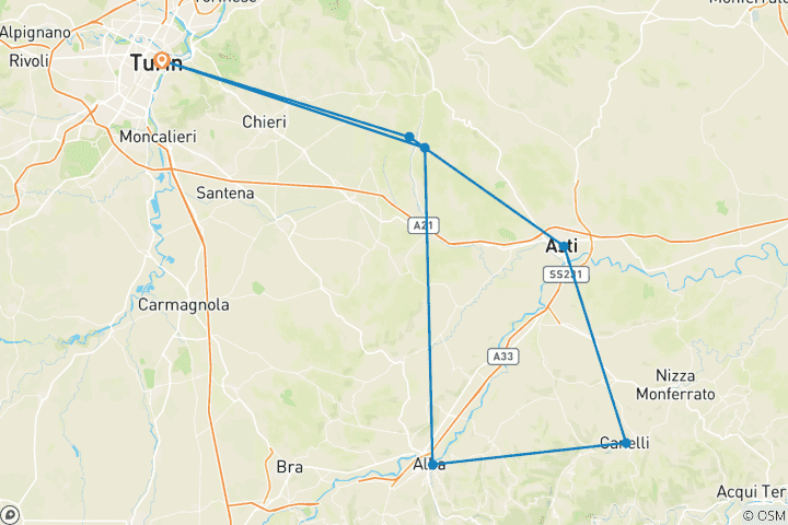 Map of Gourmet Piedmont 8/7