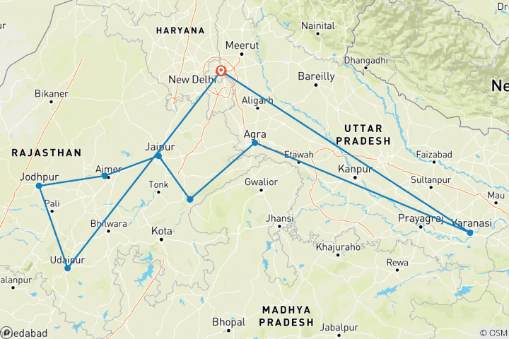 Karte von Indien für Frauen
