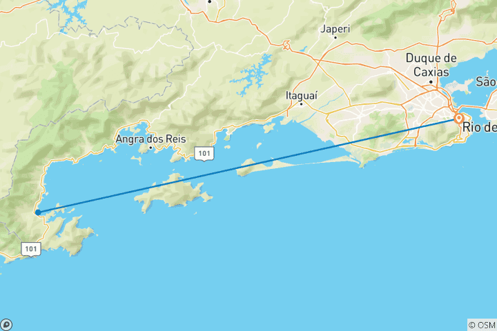 Map of 9 Days in Rio de Janeiro and Paraty