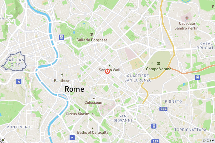 Carte du circuit Itinéraire classique de Rome + expériences hors des sentiers battus