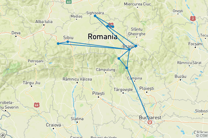 Map of Discover Transylvania - small group tour, guaranteed departure