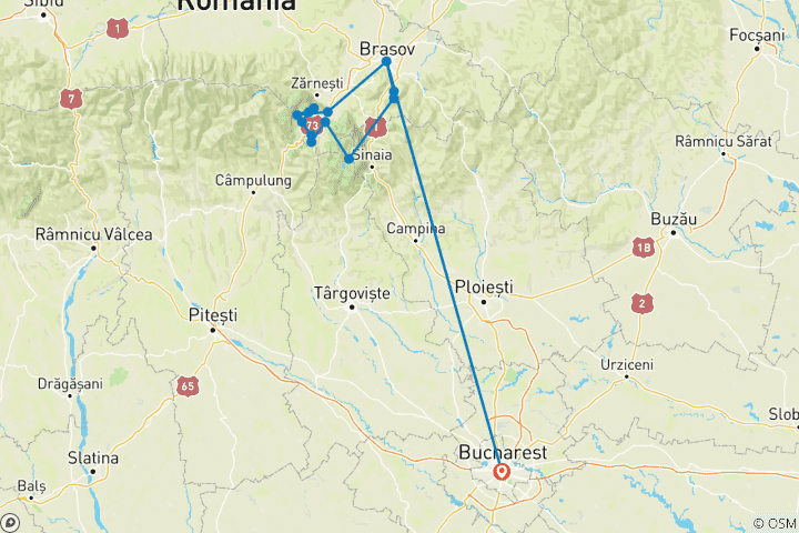 Carte du circuit La vie de village en Transylvanie dans les Carpates : Une expérience éco-certifiée