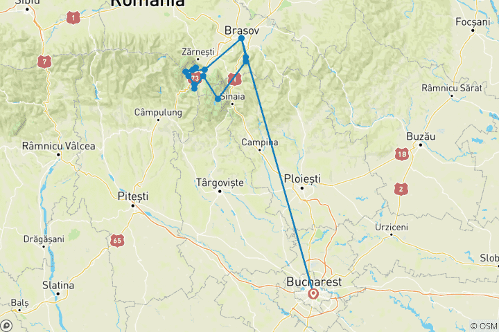 Map of Village Life in Transylvanian Carpathians Mountains, an eco-certified program