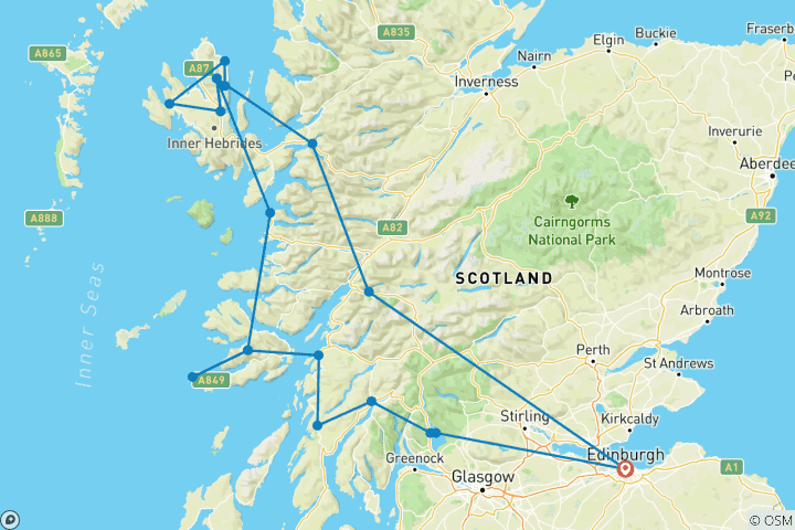 Karte von Skye, Mull und Staffa – ein Erlebnis mit Papageientauchern