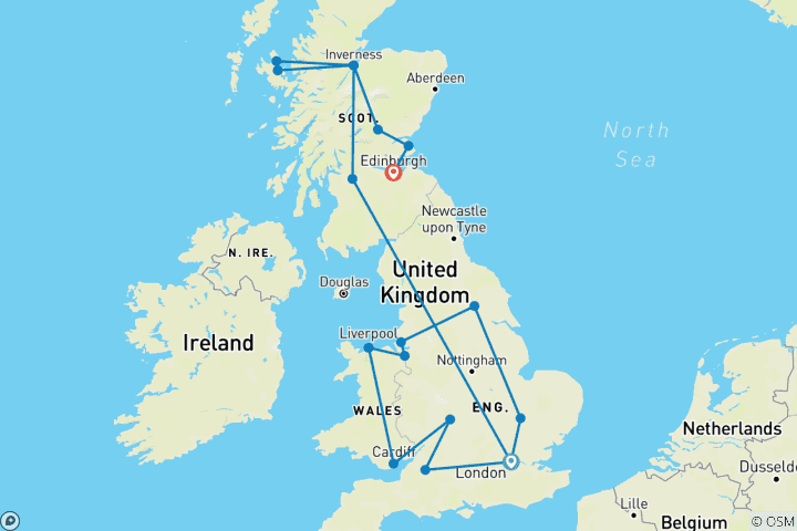 Carte du circuit Classique britannique