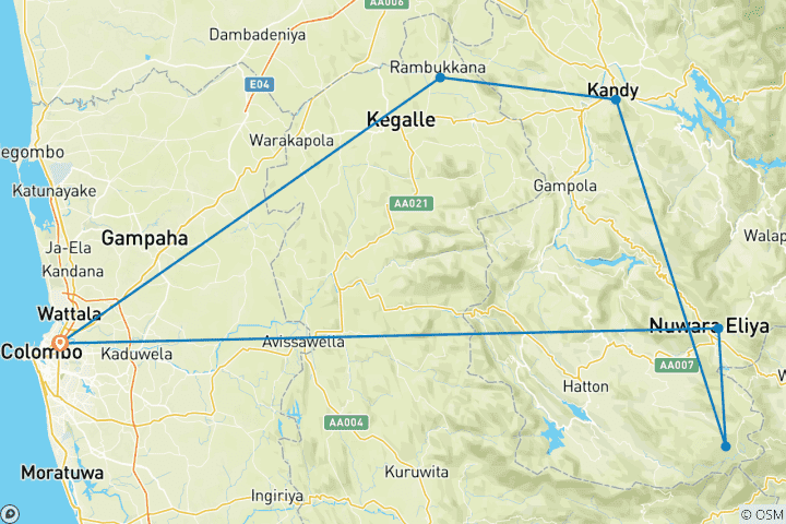 Map of Little England of NuwaraEliya