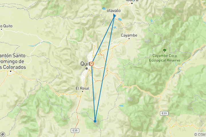 Map of 4 - Days Discovery the Best of Ecuador Northern Highlights!!