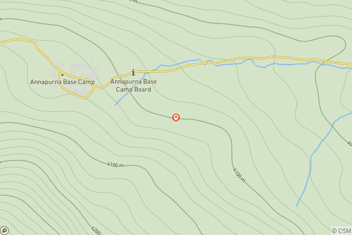 Mapa de Excursionismo en campamento base del Annapurna