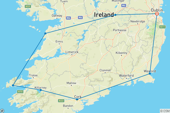 Carte du circuit Torsion irlandaise