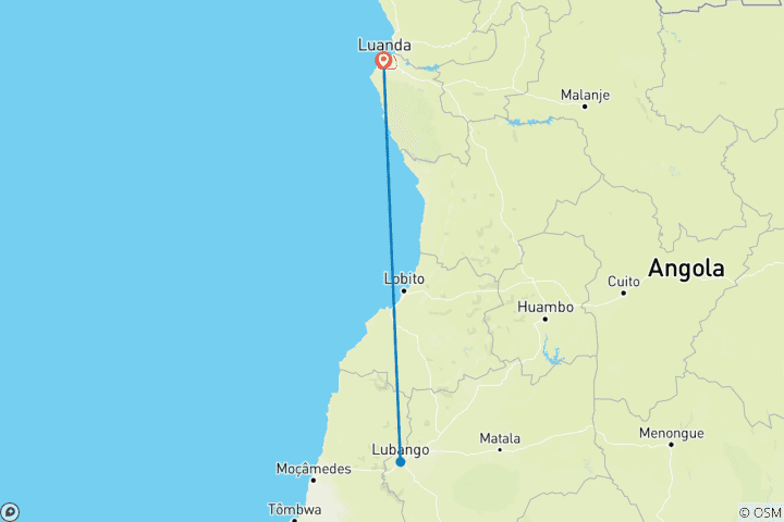 Mapa de Lubango exprés 4D / 3N