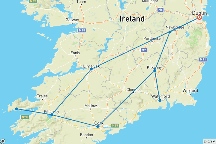 Carte du circuit Kerry Royal