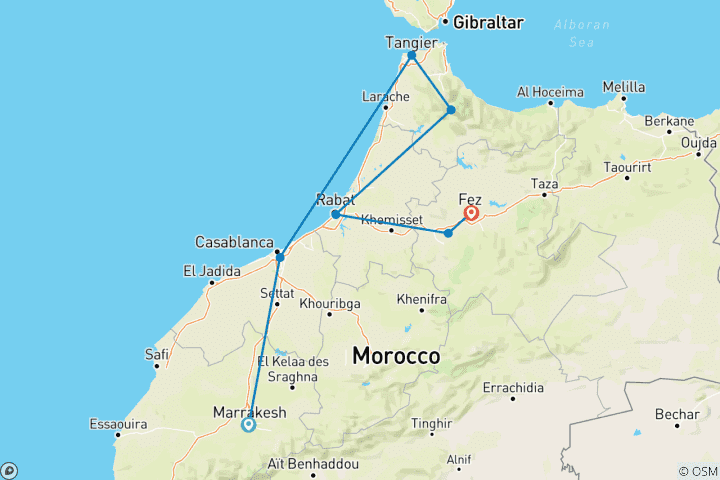 Map of Best of Morocco Discovery Tour from Marrakech