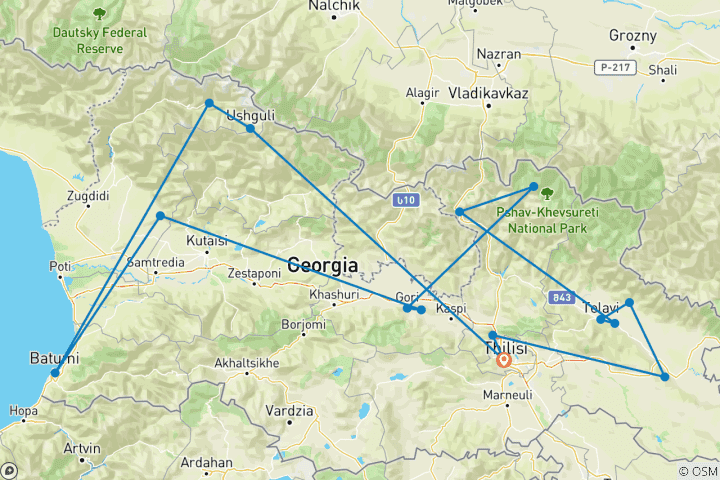 Map of Grand Georgia Journey Through Highlands and Sea