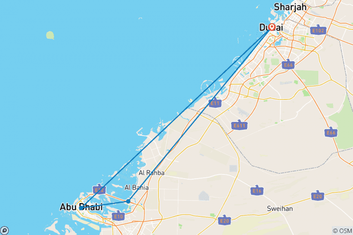 Map of Ferrari World Adventure 5 Days/ 4 Nights