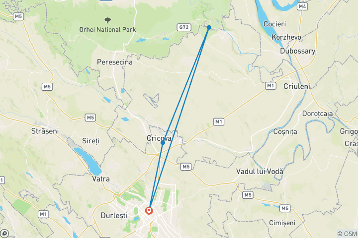 Map of HIKING ADVENTURE IN MOLDOVA