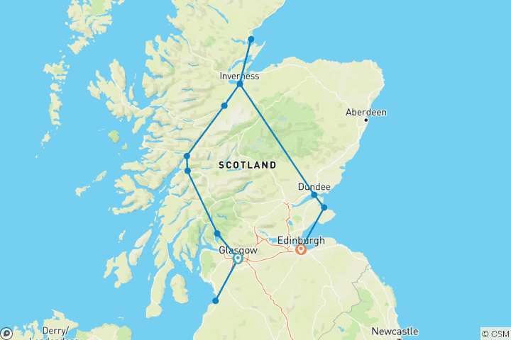 Map of Scottish Royal