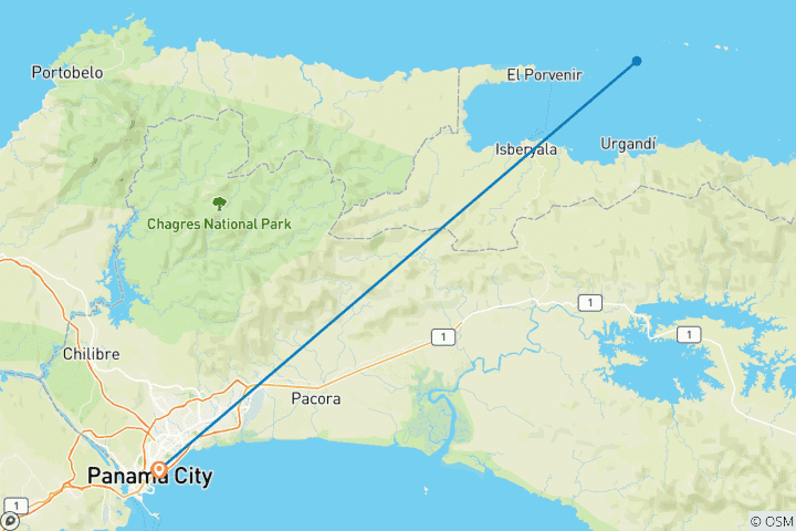 Mapa de Panamá, Multidestinos