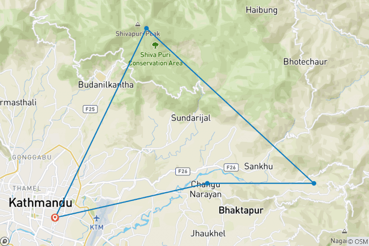 Kaart van De ultieme Nepal ervaring