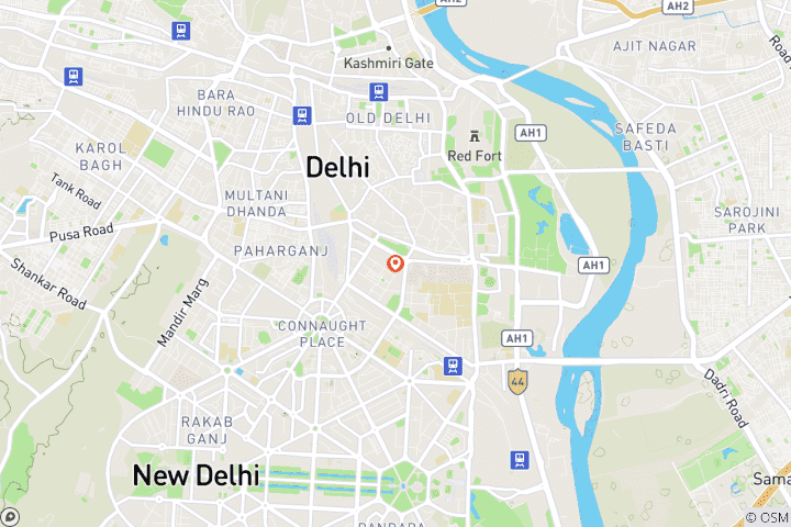 Carte du circuit Visite de l'ancienne Delhi avec déjeuner