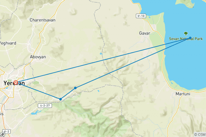 Carte du circuit Une visite de luxe des trésors arméniens