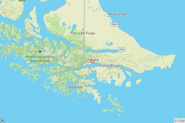 Map of Ushuaia Basic Program - 2 nights