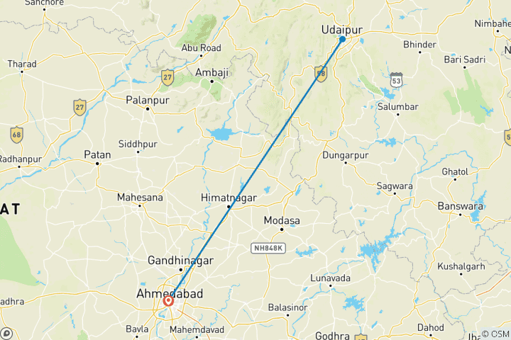 Carte du circuit Exploration d'Ahmedabad à Udaipur