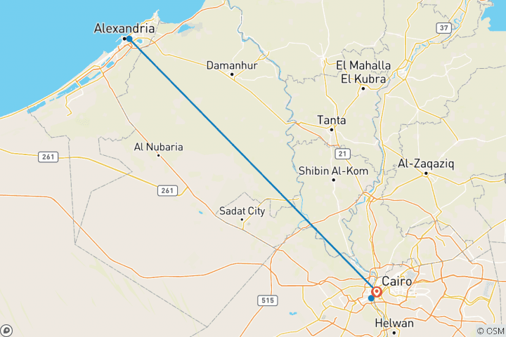 Map of Cairo & Alexandria Escape