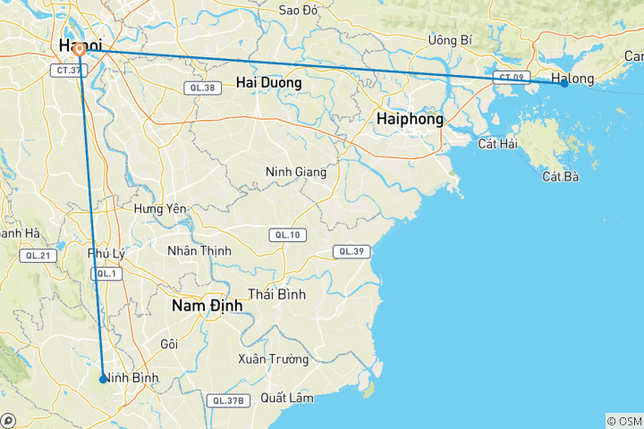 Map of Amazing Vietnam in 5 Days 4 Nights