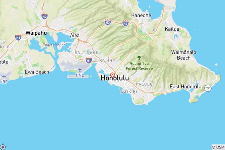 Carte du circuit Escapade hawaïenne de 3 jours