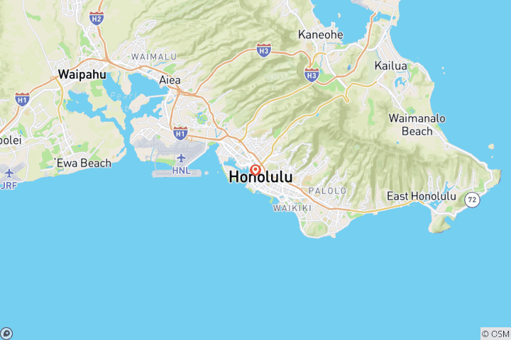 Map of 5 Day Classic Hawaii Experience(Bilingual: Chinese + English)