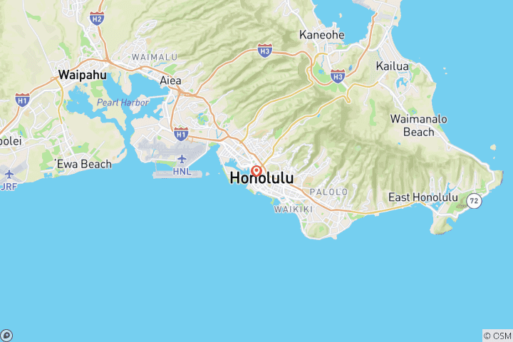 Map of 5 Day Classic Hawaii Experience(Bilingual: Chinese + English)