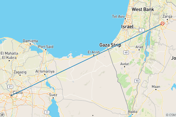 Karte von Altes Ägypten & das Beste aus Jordanien, Ägypten & Jordanien
