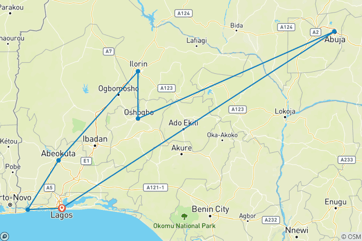 Map of Historic Nigeria – 8 Days