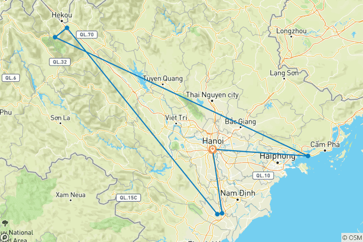 Map of Legends Of Northern Vietnam - 9 Days
