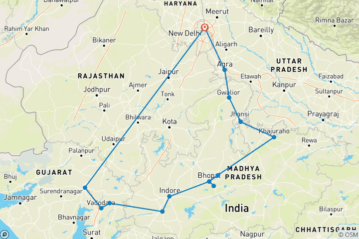 Karte von Kaiserliche Majestät - Indiens historische Städte