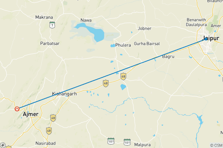 Map of 9-Day Wellness And Heritage Experiences In Sacred City Pushkar