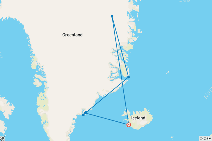 Map of Complete East Greenland - 2025