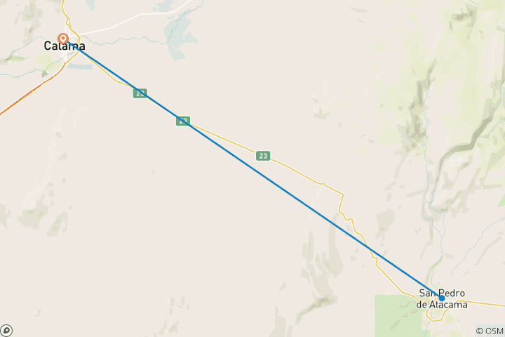 Carte du circuit 3 jours de découverte express @ San Pedro de Atacama NOUVEAU ! !!