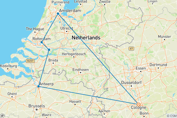 Karte von Rhein Erlebnis Amsterdam & Rotterdam 2025