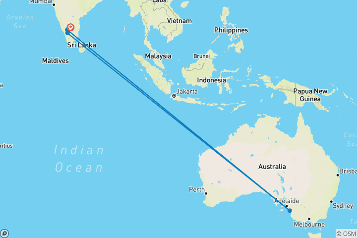 Mapa de Explora Mysore, Coorg y Ooty - Un viaje económico