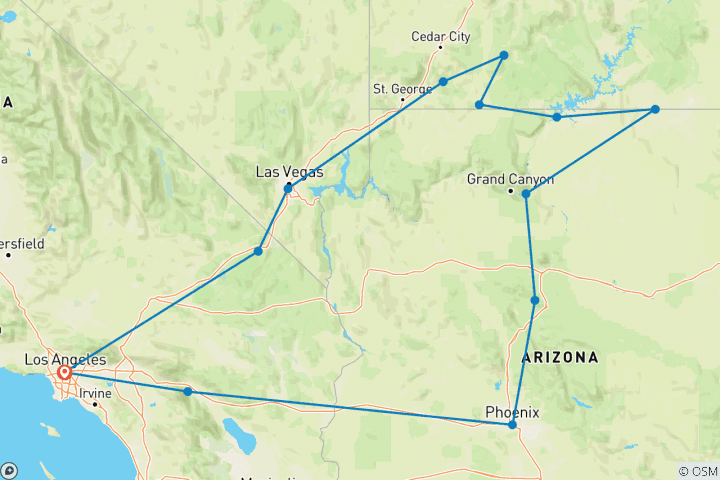 Carte du circuit Chemins de fer occidentaux