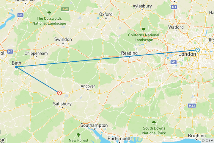 Map of Londres Explorer (4 jours)