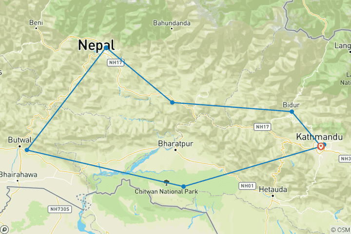 Kaart van Pracht van Nepal