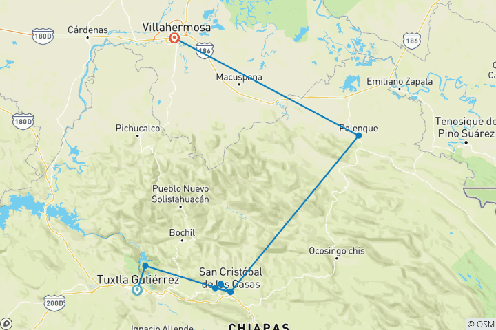 Carte du circuit Chiapas magique