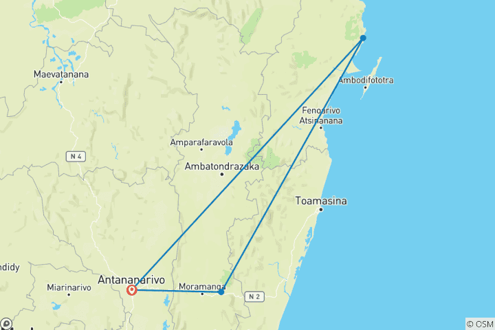 Mapa de Una hermosa escapada al pequeño rincón del paraíso: Manambato