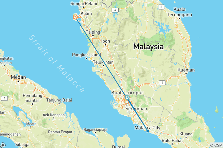 Map of Tailor-Made Best Malaysia Family Tour, Daily Start & Private Guide