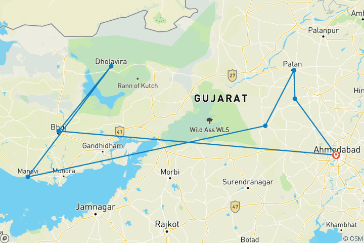 Carte du circuit Exploration d'Ahmedabad à Kutch