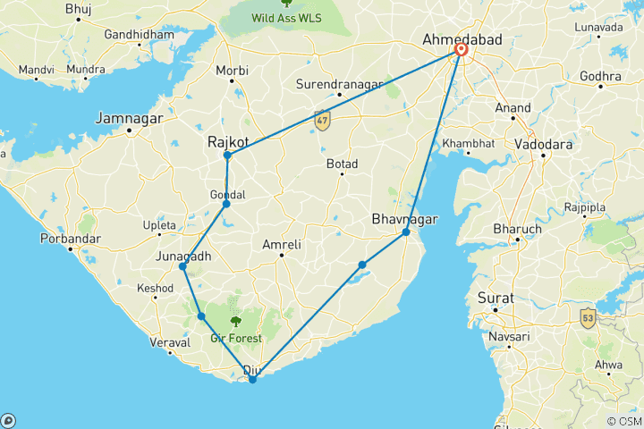 Kaart van Legenden van Gujarat – het verleden ontrafeld