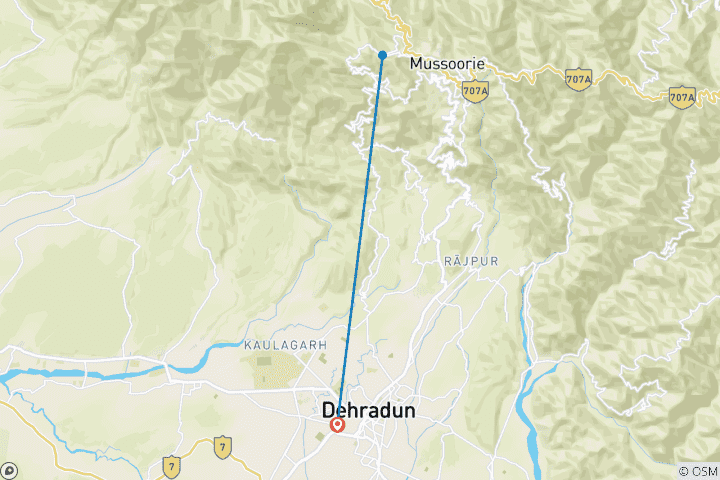 Karte von Mussoorie Majesty: die Königin der Berge